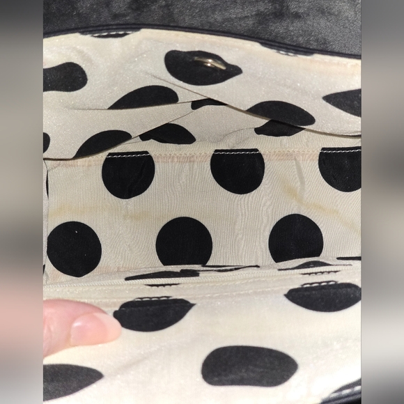 Kate Spade Sam Bag. Black Nylon with polka dots interior. EUC - Picture 13 of 13